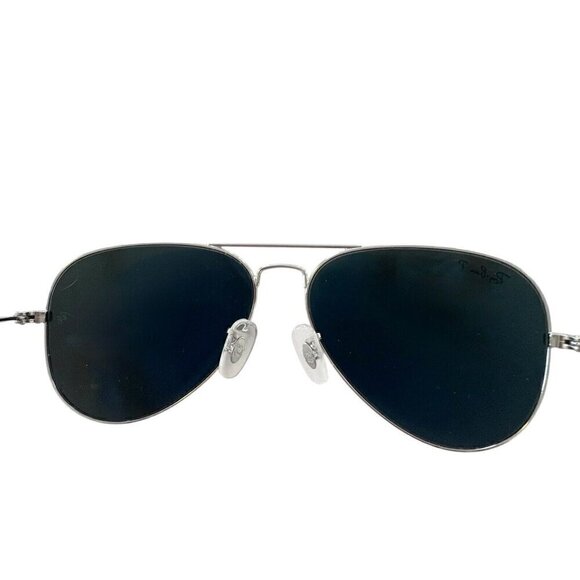 Ray-Ban Polarized Large Aviation Gunmetal/Crystal Green Lens Sunglasses Women’s - Picture 5 of 9